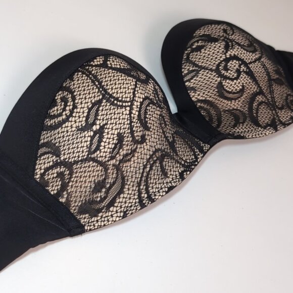 3/$20 Amazon Strapless Push Up Bra Non Slip Lace 34B - Picture 5 of 13